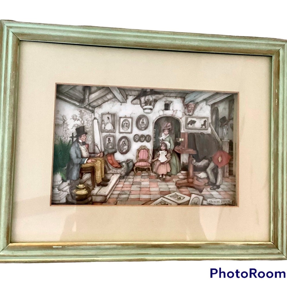 VTG 1973 ANTON PIECK 3D ART LITHOGRAPH PRINT PHOTO SHOP PHOTOGRAPHER PICTURE DAY